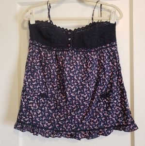 Boho floral strappy summer tank